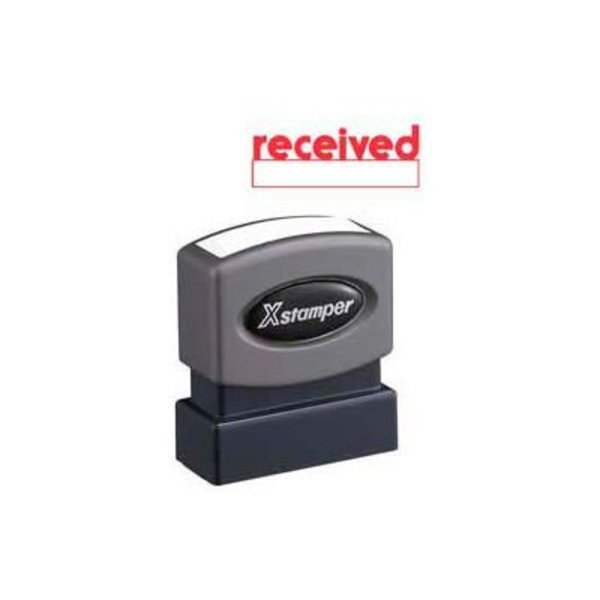 Shachihata Inc. Xstamper® Pre-Inked Message Stamp, RECEIVED, 1-5/8" x 1/2", Red 1223